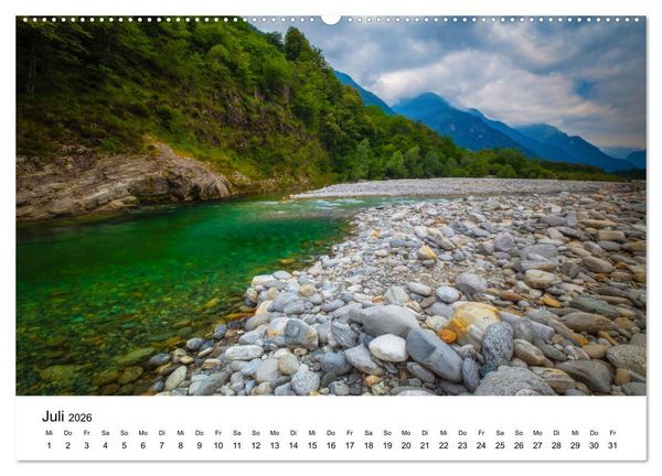 Produktbild: Flusswelt Schweiz (hochwertiger Premium Wandkalender 2026 DIN A2 quer), Kunstdruck in Hochglanz