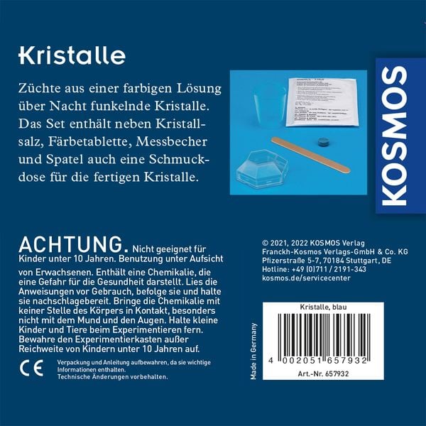 Produktbild: Blaue Kristalle selbst z&uuml;chten