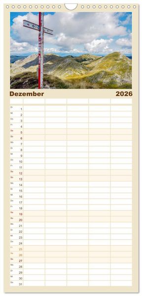 Produktbild: Familienplaner 2026 - Sutjeska-Nationalpark mit 5 Spalten (Wandkalender, 21 x 45 cm) CALVENDO