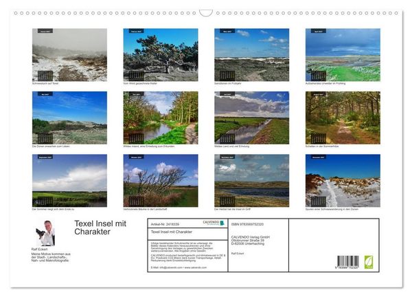 Produktbild: Texel Insel mit Charakter (Wandkalender 2027 DIN A2 quer), CALVENDO Monatskalender