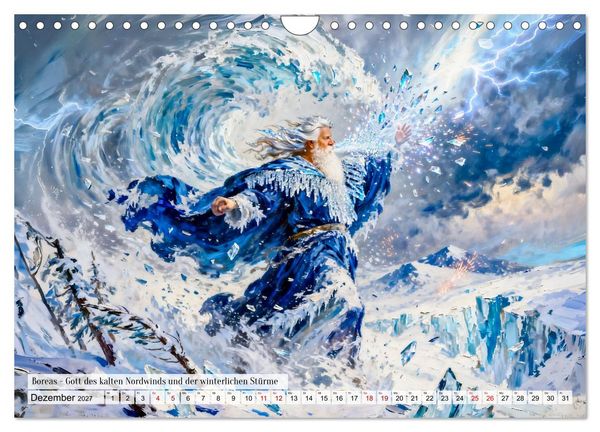 Produktbild: G&ouml;tter der Elemente - Griechische Mythologie Kunstkalender (Wandkalender 2027 DIN A4 quer), CALVENDO Monatskalender