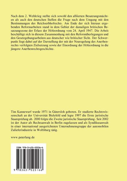 Produktbild: Die H&ouml;feordnung vom 24. April 1947