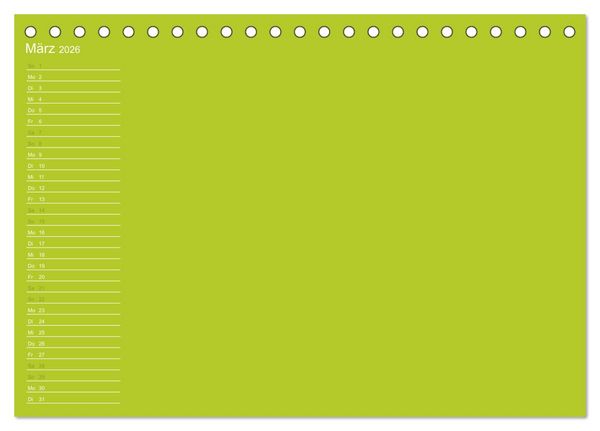 Produktbild: Bastel-Geburtstagskalender gr&uuml;n / Geburtstagskalender (Tischkalender 2026 DIN A5 quer), CALVENDO Monatskalender