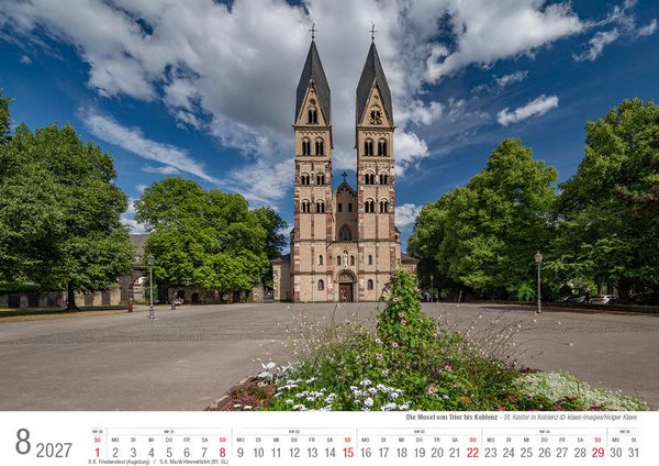 Produktbild: Mosel von Trier bis Koblenz 2027 Bildkalender A4 quer, spiralgebunden