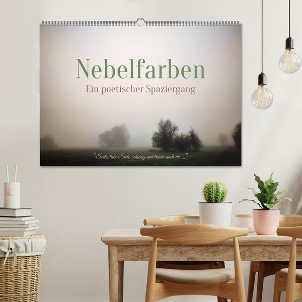 Produktbild: Nebelfarben. Ein poetischer Spaziergang (Wandkalender 2026 DIN A2 quer), CALVENDO Monatskalender