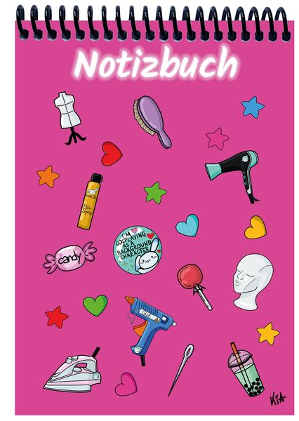 Produktbild: A 4 Notizblock Manga Items, pink, blanko