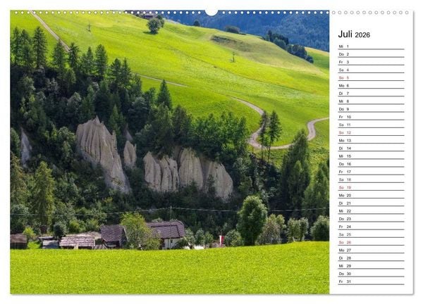 Produktbild: Pustertal - Das gr&uuml;ne Tal S&uuml;dtirols (Wandkalender 2026 DIN A2 quer), CALVENDO Monatskalender