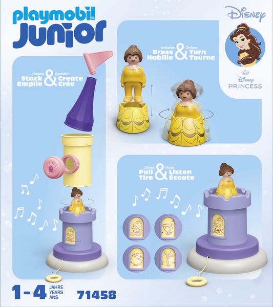Produktbild: 71458 1.2.3 & Disney: Belles Spielturm mit Melodie
