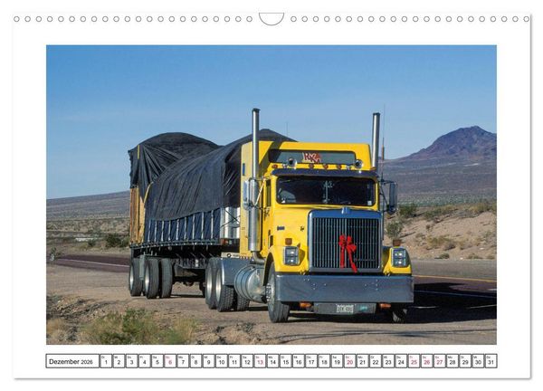 Produktbild: US-Trucks - Auf Achse in Amerika (Wandkalender 2026 DIN A3 quer), CALVENDO Monatskalender