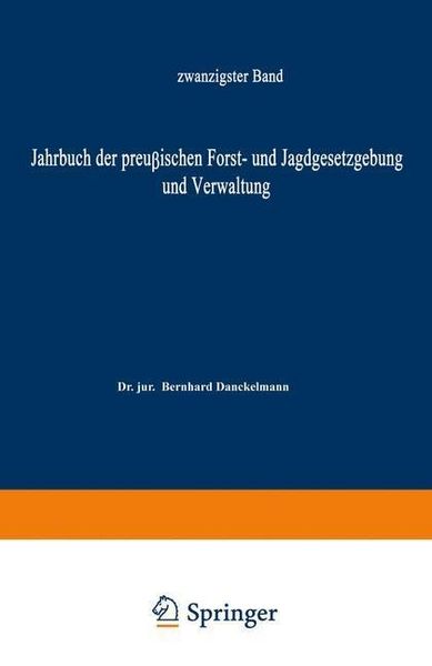 Produktbild: Jahrbuch der Preu&szlig;ischen Forst- und Jagdgesetzgebung und Verwaltung