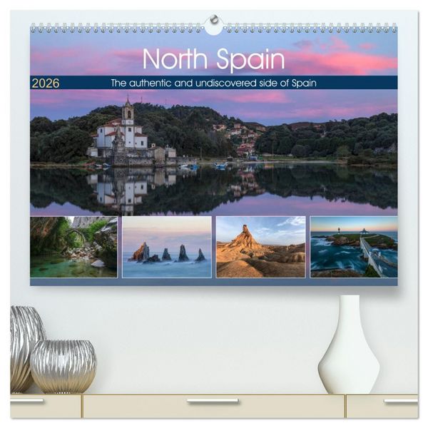 Produktbild: North Spain, the authentic and undiscovered side of Spain (High Quality Premium Wall Calendar 2026 DIN A2 landscape),CALVENDO 12 Month Wall Calendar
