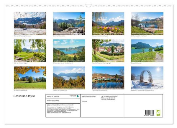 Produktbild: Schliersee-Idylle (Wandkalender 2027 DIN A2 quer), CALVENDO Monatskalender
