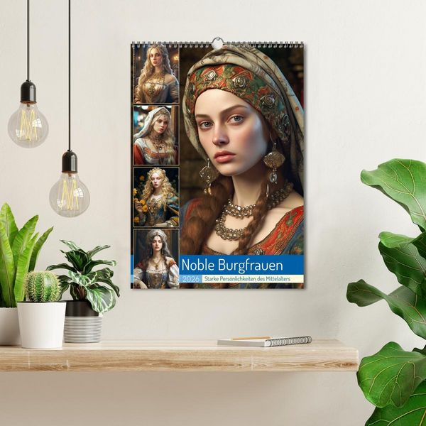 Produktbild: Noble Burgfrauen. Starke Pers&ouml;nlichkeiten des Mittelalters (Wandkalender 2026 DIN A3 hoch), CALVENDO Monatskalender