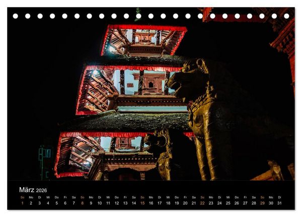 Produktbild: Nepal - In den Stra&szlig;en von Kathmandu (Tischkalender 2026 DIN A5 quer), CALVENDO Monatskalender