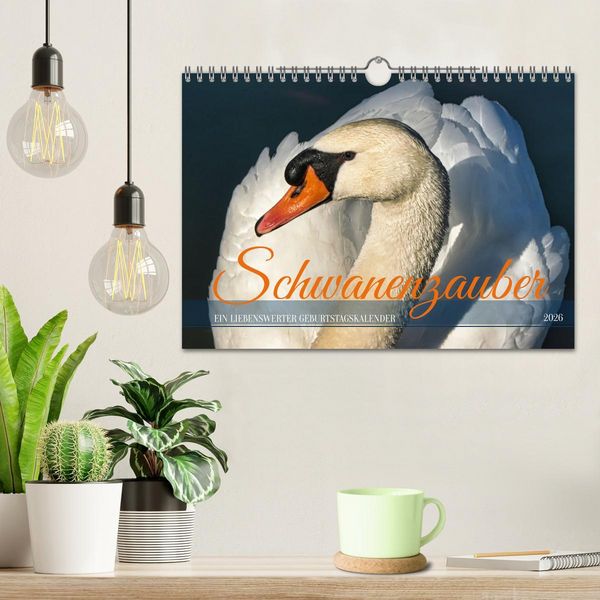Produktbild: Schwanenzauber (Wandkalender 2026 DIN A4 quer), CALVENDO Monatskalender