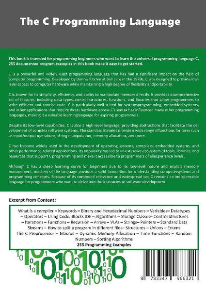 Produktbild: The C Programming Language - C Programming for Beginner's with 255 Practical Programming Examples