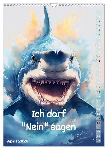Produktbild: Ich bin stark - Ein tierischer Affirmationskalender (Wandkalender 2026 DIN A3 hoch), CALVENDO Monatskalender