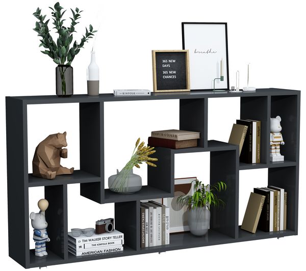 Produktbild: Holz Stand Regal Raumteiler B&uuml;cherregal Lanisa L