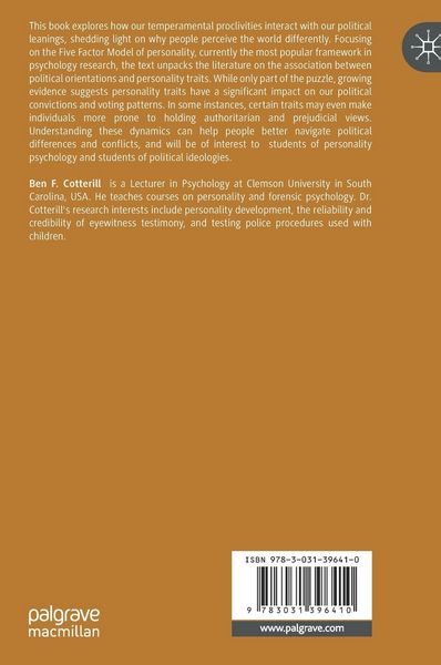 Produktbild: Personality Psychology, Ideology, and Voting Behavior: Beyond the Ballot