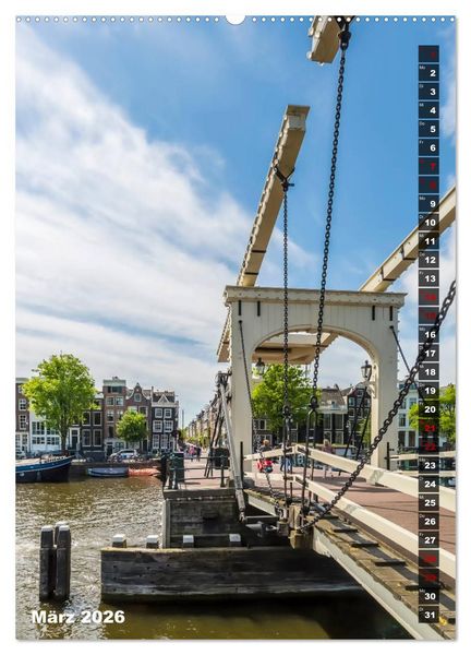 Produktbild: AMSTERDAM Charmantes Stadtherz (Wandkalender 2026 DIN A2 hoch), CALVENDO Monatskalender
