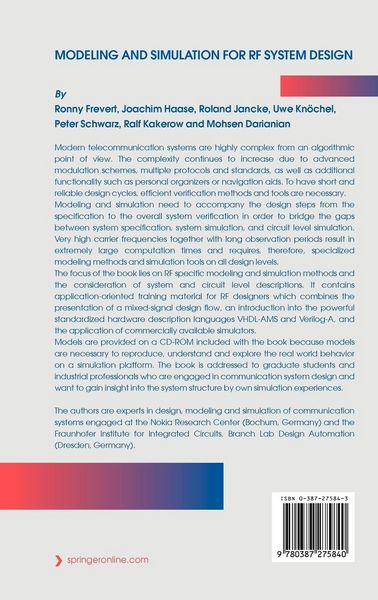 Produktbild: Modeling and Simulation for RF System Design