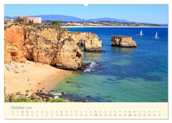 Produktbild: Algarve - Portugals goldene K&uuml;ste (Wandkalender 2026 DIN A2 quer), CALVENDO Monatskalender