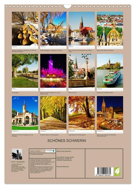 Produktbild: SCH&Ouml;NES SCHWERIN (Wandkalender 2026 DIN A3 hoch), CALVENDO Monatskalender