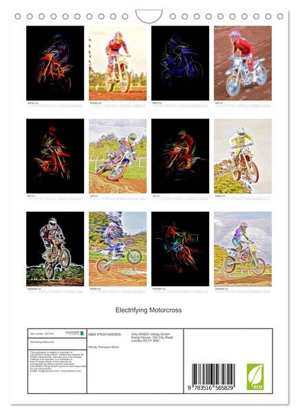 Produktbild: Electrifying Motorcross (Wall Calendar 2026 DIN A4 portrait), CALVENDO 12 Month Wall Calendar
