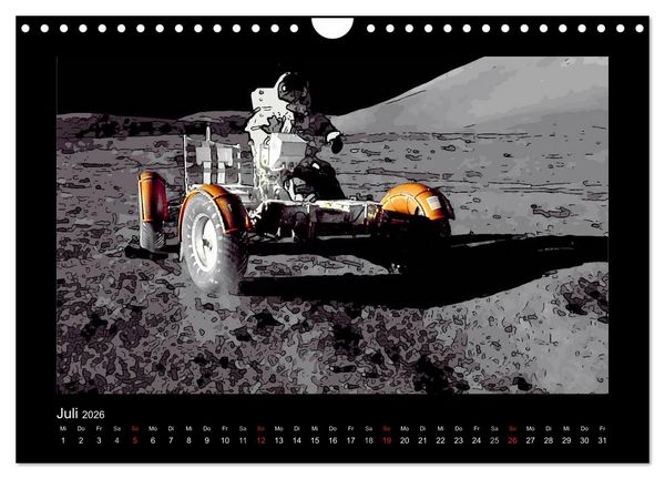 Produktbild: Landing On The Moon Like A Cartoon (Wandkalender 2026 DIN A4 quer), CALVENDO Monatskalender