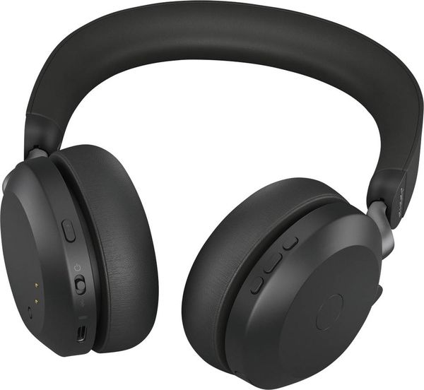 Produktbild: Jabra Evolve2 75 On Ear Headset Bluetooth&reg;, kabelgebunden Stereo Schwarz Mikrofon-Rauschunterdr&uuml;ckung Lautst&auml;rkeregelung
