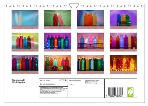 Produktbild: Die gute alte Milchflasche (Wandkalender 2026 DIN A4 quer), CALVENDO Monatskalender