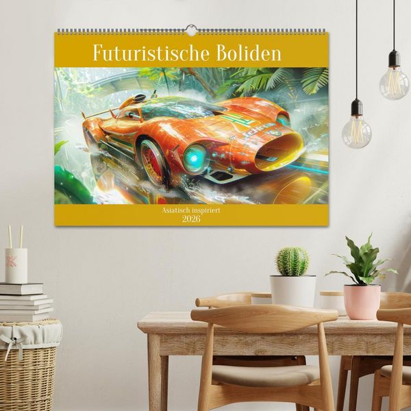 Produktbild: Futuristische Boliden - Asiatisch inspiriert (Wandkalender 2026 DIN A2 quer), CALVENDO Monatskalender