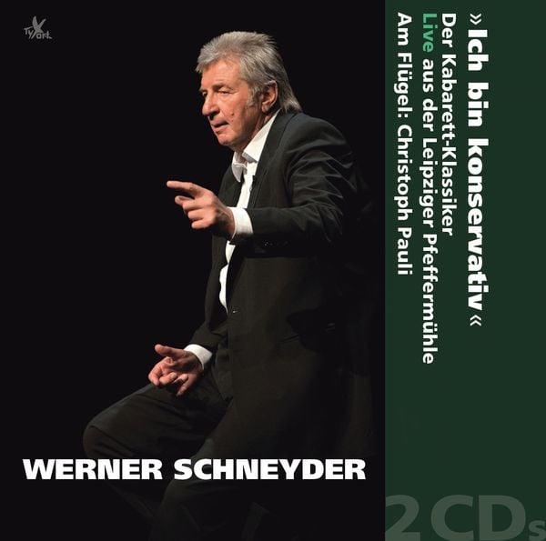Produktbild: Werner Schneyder: Ich bin konservativ Der Kabarett-Klassiker exklusiv auf Doppel-CD &mdash; Live aus der Leipziger Pfefferm&uuml;hle, V&Ouml; Herbst/Winter 2012/13: Werner Schneyder, begleitet am Fl&uuml;gel von Christoph Pauli (abwechselnd Sprachnummern und gesungene Titel), inhaltlich teilweise &auml;hnlich dem Live-Solo-Programm Werner Schneyders "Das ultimative Solo" (neue Live-Tour ab 2012). Reihe Chromart Classics. Bestell-Nr. TXA12006.