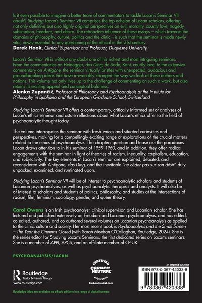 Produktbild: Studying Lacan's Seminar VII