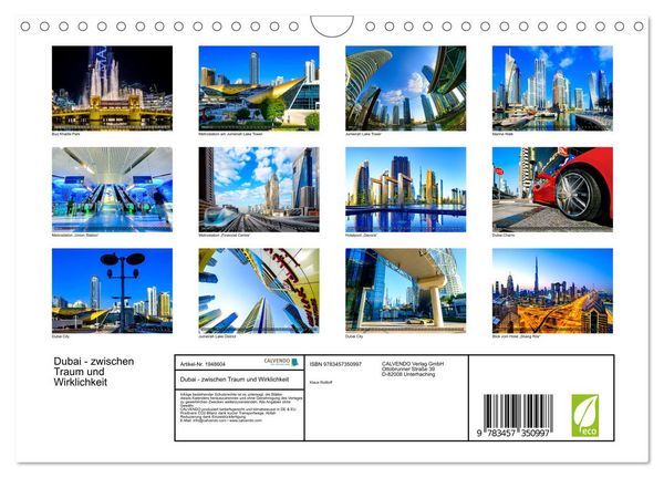 Produktbild: Dubai - zwischen Traum und Wirklichkeit (Wandkalender 2026 DIN A4 quer), CALVENDO Monatskalender