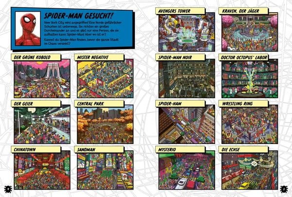 Produktbild: Marvel: Wo ist Spider-Man? Das gro&szlig;e Wimmelbuch