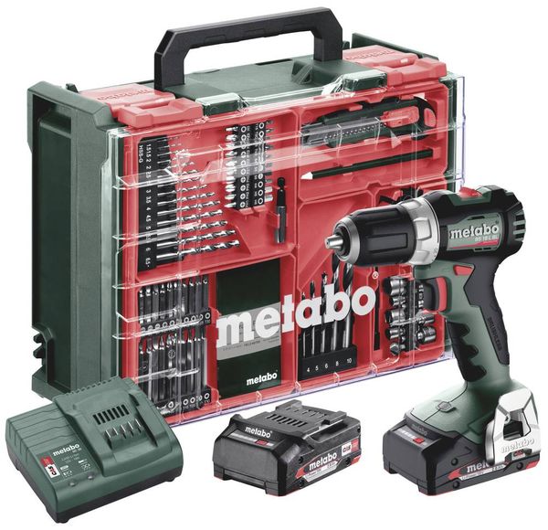Metabo BS 18 L BL Set 613155710 Akku-Bohrschrauber 18 V 2 Ah Li-Ion inkl. 2. Akku, bürstenlos, inkl. Koffer, inkl. Ladegerät, mit Zubehör