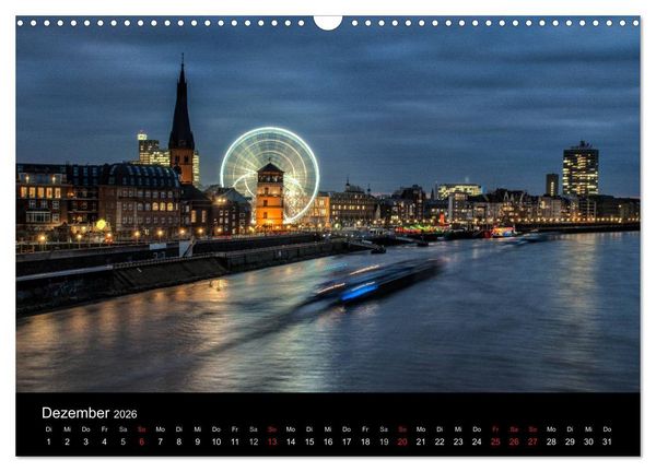 Produktbild: D&uuml;sseldorf - Rheinansichten (Wandkalender 2026 DIN A3 quer), CALVENDO Monatskalender
