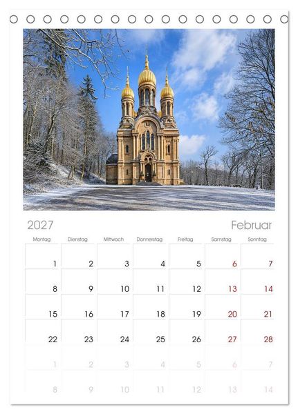 Produktbild: Tischplaner 2027 - Wiesbaden Blickwinkel anders (A5 Tischkalender zum Aufstellen) CALVENDO
