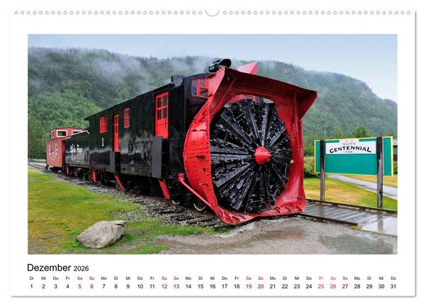 Produktbild: Destination SKAGWAY - Eine legend&auml;re Eisenbahnfahrt in Alaska (Wandkalender 2026 DIN A2 quer), CALVENDO Monatskalender