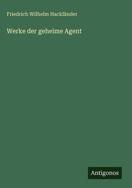 Produktbild: Werke der geheime Agent