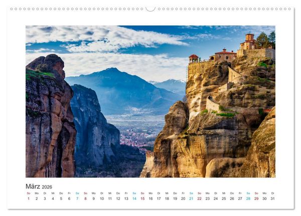 Produktbild: Meteora - Dem Himmel so nah (Wandkalender 2026 DIN A2 quer), CALVENDO Monatskalender