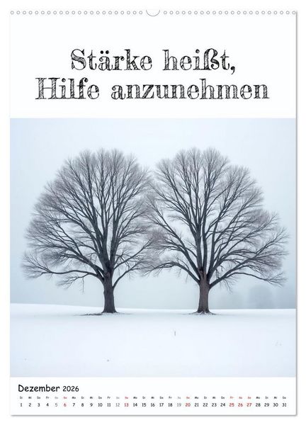 Produktbild: Positiv denken - Kalender f&uuml;r mehr Selbstvertrauen (hochwertiger Premium Wandkalender 2026 DIN A2 hoch), Kunstdruck in Hochglanz