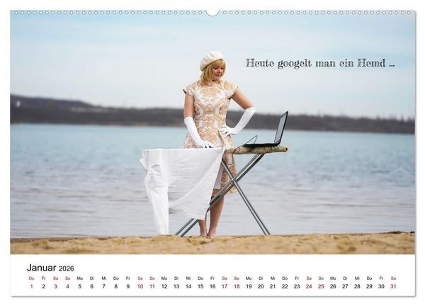 Produktbild: RAUSGEPUTZT UND GLATTGESPIEGELT (hochwertiger Premium Wandkalender 2026 DIN A2 quer), Kunstdruck in Hochglanz