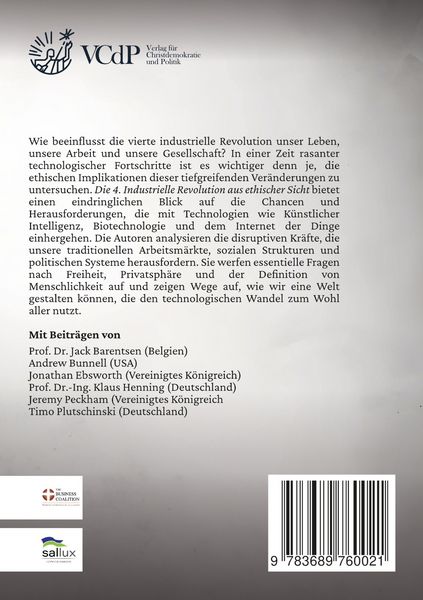 Produktbild: Die 4. Industrielle Revolution aus ethischer Sicht