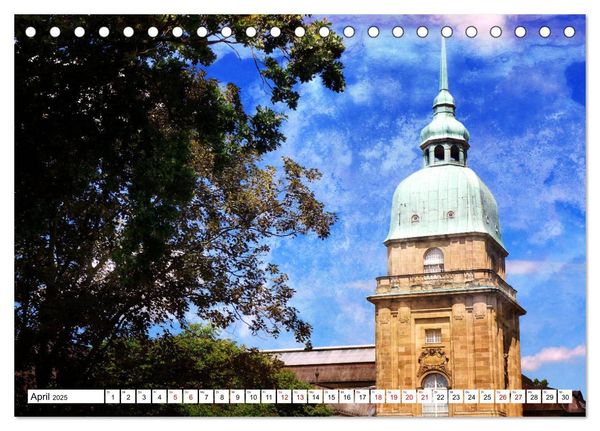 Magisches Darmstadt (Tischkalender 2025 DIN A5 quer), CALVENDO Monatskalender
