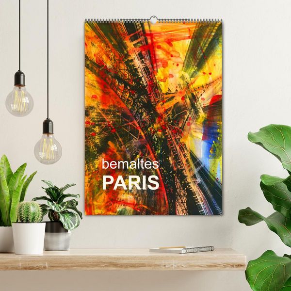 Produktbild: bemaltes Paris (Wandkalender 2026 DIN A2 hoch), CALVENDO Monatskalender