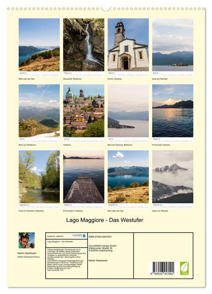 Produktbild: Lago Maggiore - Das Westufer (hochwertiger Premium Wandkalender 2026 DIN A2 hoch), Kunstdruck in Hochglanz