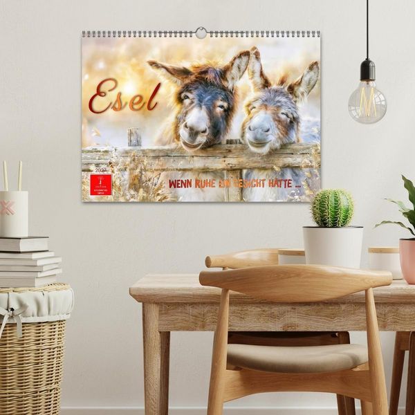 Produktbild: Esel - Wenn Ruhe ein Gesicht h&auml;tte (Wandkalender 2027 DIN A3 quer), CALVENDO Monatskalender