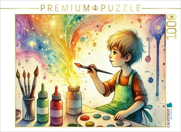 Produktbild: CALVENDO Puzzle Ein Jahr mit deinem inneren Kind - HD-Leinwand & Puzzle "Kreativit&auml;t" | 1000 Teile Lege-Gr&ouml;&szlig;e 64x48cm Foto-Puzzle f&uuml;r gl&uuml;ckliche Stunden